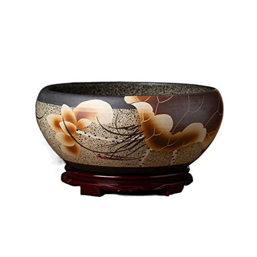 Blumentopf Pflanzenbehälter Hochtemperaturbeständige Keramik Blumenvase Geschnitzt Ohne Loch unten Hydroponische Pflanzen Lotus Topf für Goldfische Dekorative Sem Blumentopf Pflanzenbehälter Hochtemperaturbeständige Keramik Blumenvase Geschnitzt Ohne Loch unten Hydroponische Pflanzen Lotus Topf für Goldfische Dekorative Sem von SOBOLON