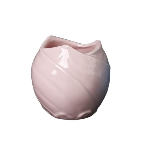 Blumentopf aus Keramik, glasiert mit Eis, Mini-Blumentöpfe für den Schreibtisch, kleine grüne Pflanzentöpfe, einfacher moderner Blumentopf (A) von SOBOLON