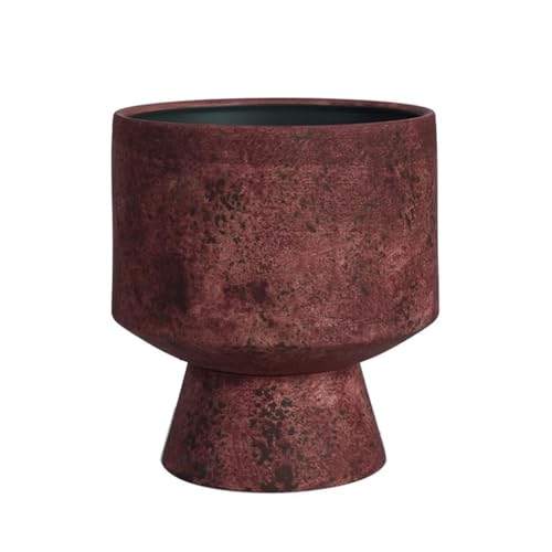 Blumentopf aus roter Keramik, Retro, hohe Qualität, einfach, mit hohen Beinen, für Orchideen im Wohnzimmer, einfacher moderner Blumentopf (A) von SOBOLON