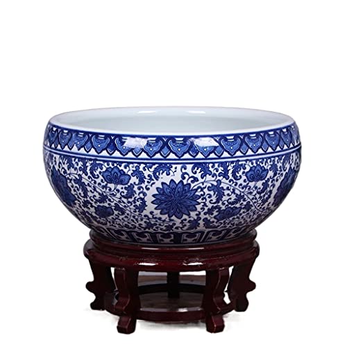 Blumenvase Keramik Blumentopf Topf für Innen Topf Lily Schüssel Lotus Topf Topf Topf Blumen Topf Wohnzimmer Topf Blumenvase Einfach und Modern (B,XL) von SOBOLON