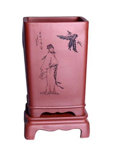 Blumenvase Pflanzgefäß aus Keramik groß und einfach für den Innenbereich, Wohnzimmer, Glücksbaum, Alabaster, einfacher und moderner Blumentopf von SOBOLON