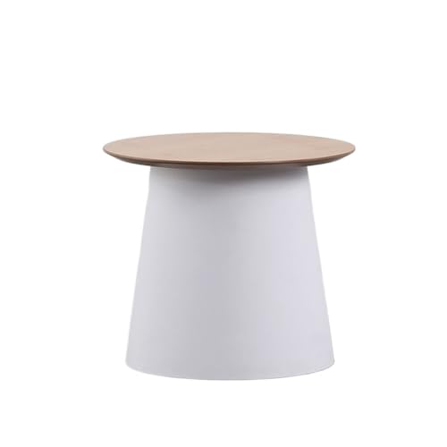 Couchtisch Teetisch Runder Kunststoff Couchtisch Für Im Wohnzimmer, Kleiner Runder Tisch, Sofa, Beistelltisch, Einfacher Balkon Moderner Couchtisch(E) von SOBOLON