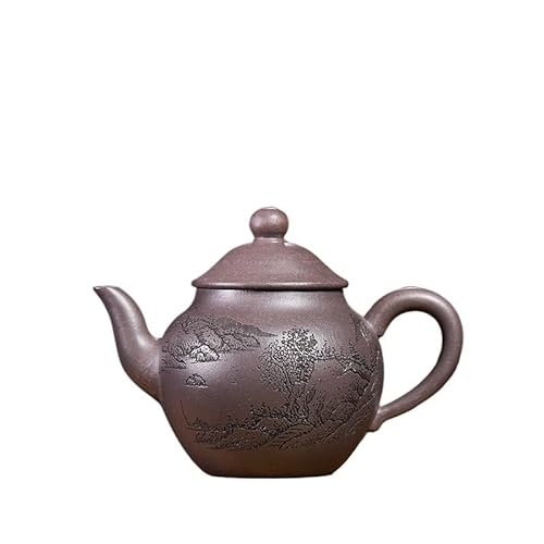 Reise-Wasserkocher, 280 ml, violetter Ton, handgefertigte Teekanne, chinesisches Zisha-Set, Zubehör, grüne Teekanne Reise-Wasserkocher, 280 ml, violetter Ton, handgefertigte Teekanne, chinesisches Zisha-Set, Zubehör, grüne Teekanne von SOBOLON