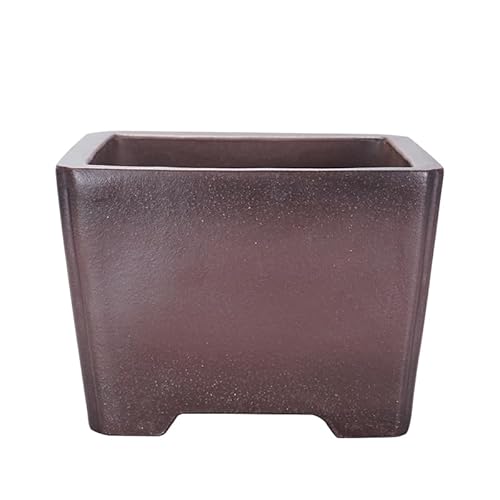 SOBOLON Blumentopf, quadratisch, 23 cm, violetter Ton, Bonsai, alter Pfahl, Klippe, Zypresse, Garten, atmungsaktiv, modern, einfacher Blumentopf von SOBOLON