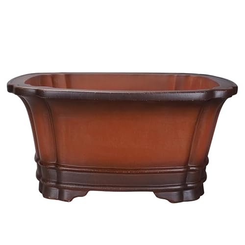 SOBOLON Blumentopf, violetter Sand, Vintage, handgefertigt, viereckig, tief, für Gartenarbeit, grüne Pflanze, atmungsaktiver Bonsai-Behälter, moderner, einfacher Blumentopf (S) von SOBOLON