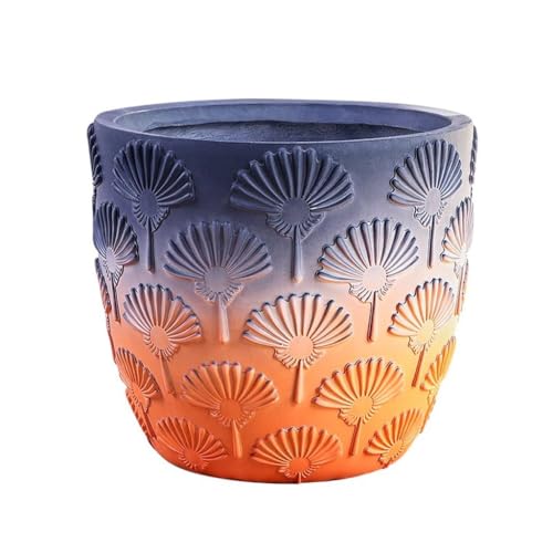 SOBOLON Blumentopf Einfacher, Kreativer, Runder Blumentopf for Den Innenbereich, Wohnzimmer, Großkalibriger, Bodenstehender for Grüne Pflanzen Moderner einfacher Blumentopf(B) von SOBOLON