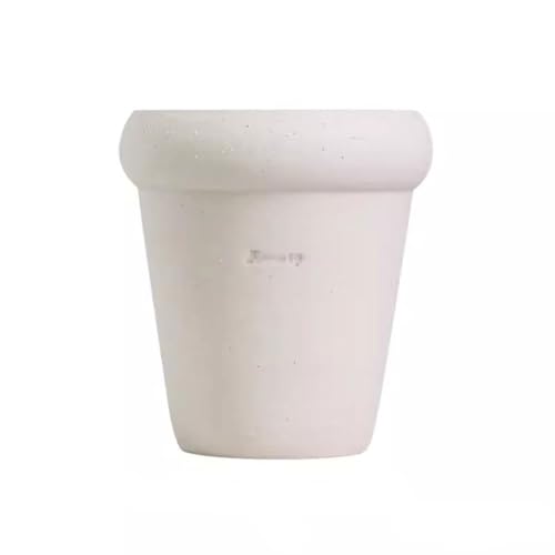 SOBOLON Blumentopf Einfacher Keramik Großer Blumentopf Hoher Fuß Weiße Keramik Pflanze Steinzeug Modern Schlicht Blumentopf von SOBOLON
