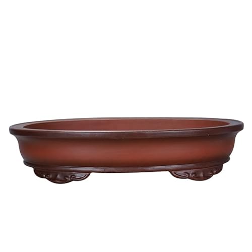 SOBOLON Blumentopf Lila Sand Antik Handarbeit Großer ovaler Berggarten Bonsai Topf Behälter Moderner einfacher Blumentopf von SOBOLON