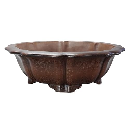 SOBOLON Blumentopf Lila Sand handgefertigt antik kleine Rad Blumentopf 40cm grüne Pflanze Blume Gartenarbeit Bonsai Töpfe Moderner einfacher Blumentopf von SOBOLON