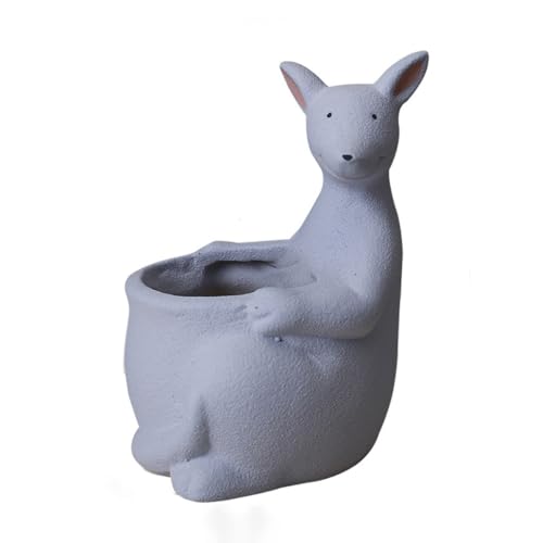 SOBOLON Blumentopf aus Keramik, Sukkulenten für die Gartenarbeit, kleine niedliche Tiere, Kakteentöpfe für den Schreibtisch, einfacher moderner Blumentopf (Farbe: A) von SOBOLON