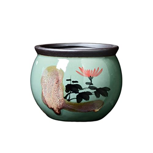 SOBOLON Blumentopf aus Keramik, für Wohnzimmer, Schreibtisch, Bonsai, Landschaftsbau, Innenbereich, modern, schlicht, Blumentopf (C) von SOBOLON