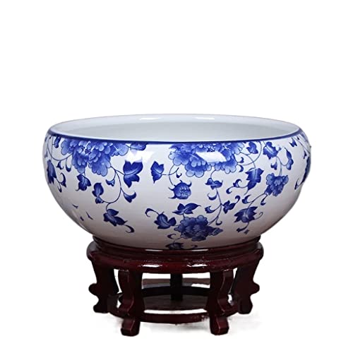 SOBOLON Keramik-Blumentopf, für den Innenbereich, Wasser, Lotusblume, Lotuspflanze, Fischerzimmer, Topfpflanze, einfach, modern (Farbe: C, Größe: XL) von SOBOLON