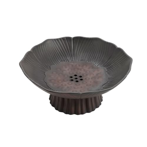 SOBOLON Serviertablett Keramik Obstteller Separater Abfluss Obstteller Multifunktional Hoher Fuß Dessertteller Haushalt Obstteller Käsetablett von SOBOLON