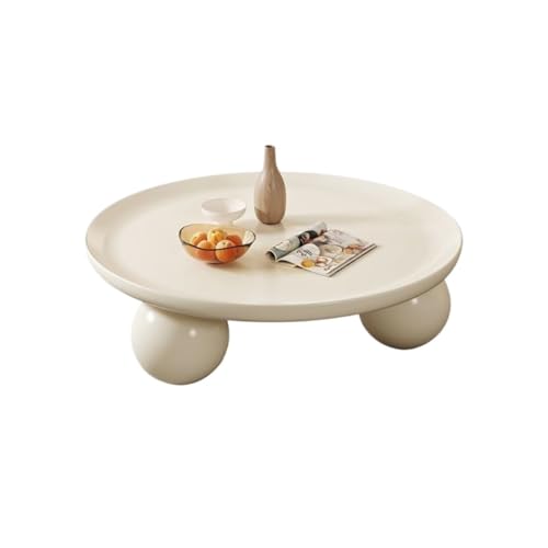 Sofatisch Teetisch Runder Kleiner Wohnzimmertisch for Wohnungen, Kreatives Sofa, Couchtisch Moderner Couchtisch(A) von SOBOLON