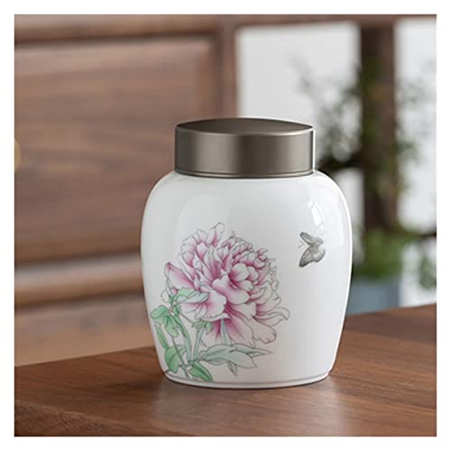Zuckerbehälter Blau Glasur Gold Malerei Lagerung Topf Keramik Tee Caddy Süßigkeit Verpackung Gewürz Tee Organisator Luftdichte Topf Kaffee Kaffee Kaffeebehälter (F) von SOBOLON
