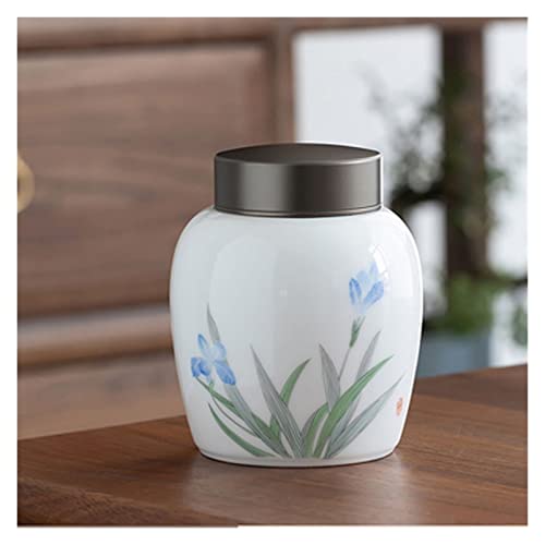 Zuckerbehälter Blau Glaze Gold Malerei Lagerung Topf Keramik Tee Caddy Süßigkeit Verpackung Gewürz Tee Veranstalter Luftdichter Topf Kaffee Kaffeebehälter(E) von SOBOLON
