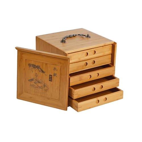 Zuckerbehälter Bulk Tee Aufbewahrungsbox Haushalt Mehrere Schubladen Tee Box Chinesischen Tee Geschenkbox Set Tee Zeremonie Zubehör Kaffeebehälter(B) von SOBOLON