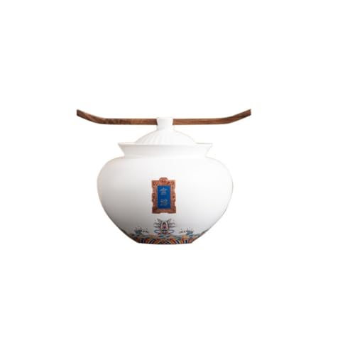 Zuckerbehälter Bulk Tee-Lagerglas Haushaltsküche Gewürzaufbewahrungsglas Versiegeltes Glas Keramik-Tee-Set Leeres Glas Teemagazin Kaffeebehälter(B,L) von SOBOLON