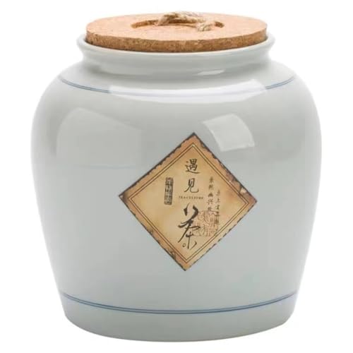 Zuckerbehälter Haushalt lose Tee Lagerglas Keramik Siegelglas Retro Tee Lagerglas Haushalts Nüsse Kaffee Getreide Siegelglas Kaffeebehälter(M) von SOBOLON