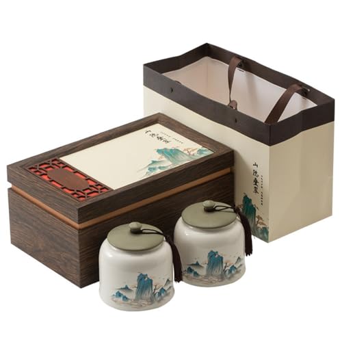 Zuckerbehälter Keramik Lose Tee Vorratsdose Glas Küche Luftdicht Süßigkeiten Retro Teegeschirr Doppel Geschenkbox Set Kaffeebehälter Zuckerbehälter Keramik Lose Tee Vorratsdose Glas Küche Luftdicht Süßigkeiten Retro Teegeschirr Doppel Geschenkbox Set Kaffeebehälter von SOBOLON