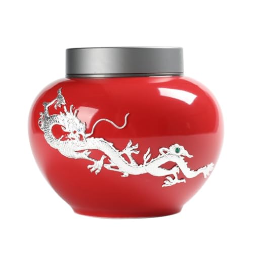 Zuckerdose Behälter zur Aufbewahrung von losem Tee Keramikdose Kleine versiegelte Dose mit doppellagigem Blechdeckel Retro Chinesisches Teeset Sing-Dose Zuckerdose Behälter zur Aufbewahrung von losem Tee Keramikdose Kleine versiegelte Dose mit doppellagigem Blechdeckel Retro Chinesisches Teeset Sing-Dose von SOBOLON