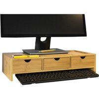 BBF03-N Monitorerhöhung Monitorständer Bildschirmständer Schreibtischaufsatz mit Fächern und 3 Schubladen Bambus bht ca.: 51x11,5x25cm - Sobuy BBF03-N Monitorerhöhung Monitorständer Bildschirmständer Schreibtischaufsatz mit Fächern und 3 Schubladen Bambus bht ca.: 51x11,5x25cm - Sobuy von SOBUY