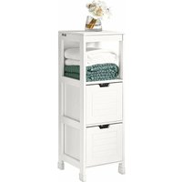 FRG127-W Badkommode Badschrank mit Fußpolster Kommode Badezimmer weiß - Sobuy von SOBUY