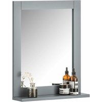 FRG129-SG Spiegel Wandspiegel Badspiegel mit Ablage dunkelgrau bht: 40x50x10cm - Sobuy von SOBUY