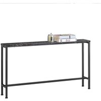 FSB19-SCH Vintage Konsolentisch Metall Flurtisch Dekotisch Sideboard Beistelltisch bht ca. 120x65x20cm Marmor Optik & Schwarz - Sobuy von SOBUY