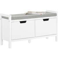 FSR146-W Sitzkommode Sitzbank mit Sitzfläche Schuhtruhe mit Stauraum Schuhschrank Weiß bht ca. 91x50x30cm - Sobuy FSR146-W Sitzkommode Sitzbank mit Sitzfläche Schuhtruhe mit Stauraum Schuhschrank Weiß bht ca. 91x50x30cm - Sobuy von SOBUY