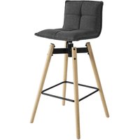 Sobuy - FST45-DG Design Barhocker 360° drehbar Barstuhl Tresenhocker Drehstuhl mit Rücklehne Sitzhöhe 75 cm dunkelgrau Sobuy - FST45-DG Design Barhocker 360° drehbar Barstuhl Tresenhocker Drehstuhl mit Rücklehne Sitzhöhe 75 cm dunkelgrau von SOBUY