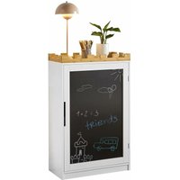 KMB43-W Kinder Kommode Kinderregal mit Tafel Kinder Bücherregal Spielzeugregal Aufbewahrungsschrank für Kinder Kinderschrank Kinderzimmer Möbel im von SOBUY