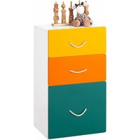 KMB72-W Kinder Spielzeugtruhe Spielzeugkiste mit Deckel Aufbewahrungsbox Kinder Spielzeugbox Spielzeug Aufbewahrung Kinder Schrank bht ca. 45x80x40cm von SOBUY