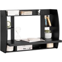 FWT18-SCH Wandtisch in schwarz, Wandschrank Schreibtisch Computertisch Kinderschreibtisch, bht ca:82x60x39cm - Sobuy von SOBUY