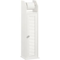 Sobuy - BZR49-W Freistehend Toilettenrollenhalter Toilettenschrank Badregal Badschrank Seitenschrank Badmöbel weiß bht ca: 20x79x18cm von SOBUY