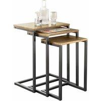 Sobuy - FBT102-F 3er Set Beistelltisch Satztisch Couchtisch Stapelbar Sofatisch Kaffeetisch Laptoptisch Pflegetisch Wohnzimmertisch von SOBUY