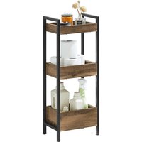 SoBuy FRG226-F Badregal Vintage Standregal Küchenregal mit 3 Ablagefächern BHT ca: 28x74x20cm von SOBUY