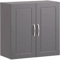 Sobuy - FRG231-DG Hängeschrank Badschrank mit Zwei Türen Küchenschrank Medizinschrank Wandschrank Badmöbel schwarz bht ca: 60x60x30cm von SOBUY