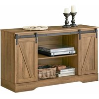 SoBuy FSB60-BR Sideboard mit Schiebetüren Kommode Schrank Küchenschrank Flurschrank Beistellschrank Lowboard TV-Schrank BHT ca.: 120x70x40cm von SOBUY