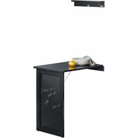 FWT20-SCH Wandtisch mit Tafel Klapptisch Esstisch Küchentisch Memoboard Schwarz bht. 50x76x76cm - Sobuy von SOBUY