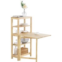 SoBuy FWT70-N klappbarer Esszimmertisch mit Regal Esstisch aus Kautschukholz Klapptisch Küchentisch Schreibtisch Holztisch für Küche, Esszimmer BHT SoBuy FWT70-N klappbarer Esszimmertisch mit Regal Esstisch aus Kautschukholz Klapptisch Küchentisch Schreibtisch Holztisch für Küche, Esszimmer BHT von SOBUY