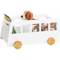 KMB41-W Kinderregal Aufbewahrungsregal für Kinder Bücherständer Spielzeugregal Bücherregal Kinder bht ca.: 68x33x43cm - Sobuy von SOBUY