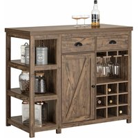 SoBuy SVW20-N Kücheninsel freistehend Küchenschrank Highborad Kommode Schrank Sideboard Bartisch Esstisch Buffet Vintage Industrie-Design BHT ca: von SOBUY