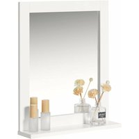 FRG129-W Spiegel Wandspiegel Badspiegel mit Ablage weiß bht: 40x49x10cm - Sobuy von SOBUY