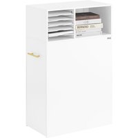 Aufbewahrungsschrank schmaler Büroschrank Sideboard für Wohnzimmer und Arbeitszimmer Organizerschrank Aktenschrank Druckerständer Lagerschrank Weiß von SOBUY