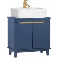 BZR113-B Waschbeckenunterschrank Waschtischunterschrank Badschrank Badezimmerschrank Waschtisch Unterschrank Badmöbel Blau bht ca. 60x59x30cm - Sobuy von SOBUY