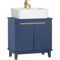 SoBuy BZR113-B Waschbeckenunterschrank Waschtischunterschrank Badschrank Badezimmerschrank Waschtisch Unterschrank Badmöbel Blau BHT ca. 60x59x30cm von SOBUY