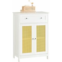 BZR120-W Badkommode mit Einer Schublade und Türen Kommode Badschrank Badmöbel Sideboard Flurschrank Gelb bht ca. 60x88x35cm - Sobuy von SOBUY