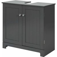 Sobuy - BZR18-DG Waschbeckenunterschrank Badschrank Waschtisch Unterschrank Badmöbel dunkelgrau bht ca: 60x60x30cm von SOBUY