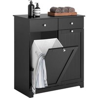 Sobuy - BZR33-SCH Wäscheschrank mit 2 ausklappbaren Wäschesäcken Wäschetruhe Wäschesammler mit 2 Schubladen Wäschekorb Badschrank Badmöbel Schwarz Sobuy - BZR33-SCH Wäscheschrank mit 2 ausklappbaren Wäschesäcken Wäschetruhe Wäschesammler mit 2 Schubladen Wäschekorb Badschrank Badmöbel Schwarz von SOBUY